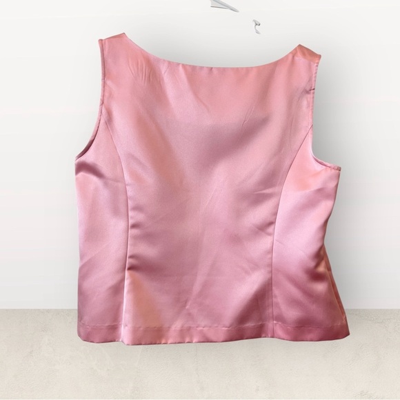 Sag Harbor Pink Satin Blouse - Picture 2 of 6